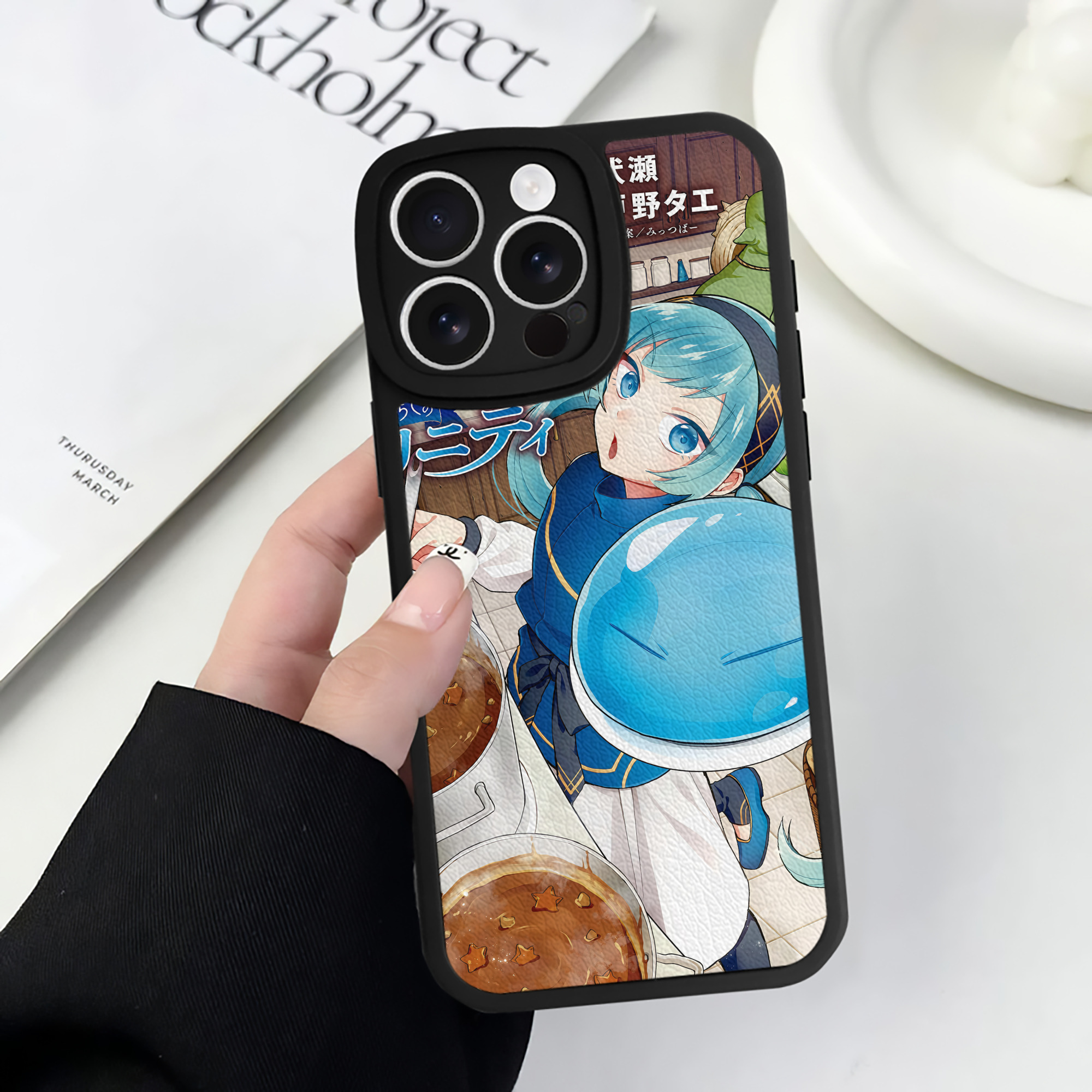 転スラ Regarding Reincarnated to Slime 【iPhone 16シリーズ対応】シリコンスマホケース（レザー調） 材質：シリコン